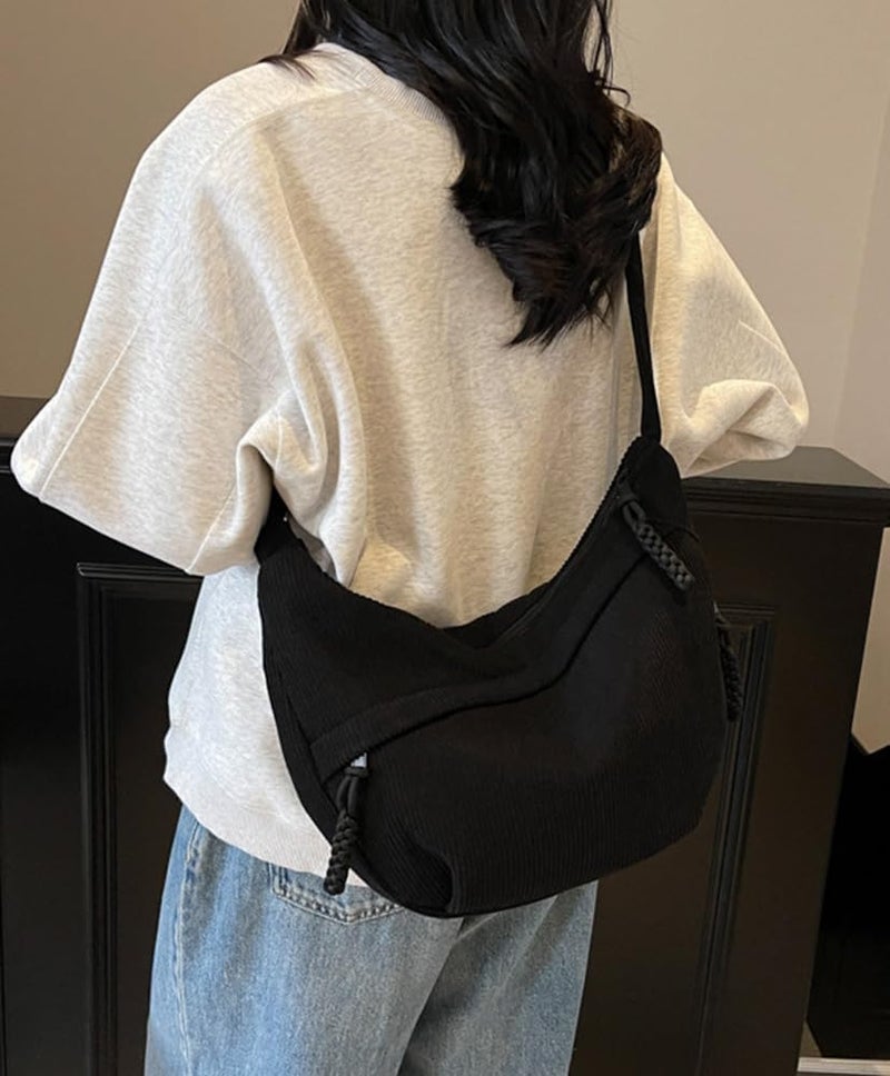 EMGILL Nylon Crescent Crossbody Bag for Women Shoulder Tote Handbag Casual Sling Bag Dumpling Purse Bag for Outdoor Travel - Image 1